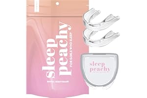 CUSTMBITE Sleep Peachy Night Guard for Women - Pack of 2 Mouth Guard for Teeth Grinding, Clenching and Bruxism (Clear)