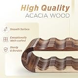Mardili Free Standing Acacia Wood Wine Rack 8 Bottle Holder Stand view 3