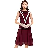 BABEYOND Women’s 1920s Inspired Dress - Flapper Dress Low-Waist Dress Sleeveless Party Chiffon Dress for Women