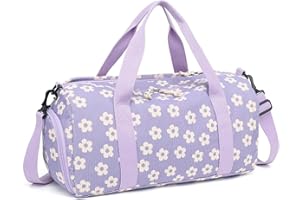 BLUBOON Duffle Bag Girls Kids Cute Gym Bag with Shoes Compartment & Wet Separation Waterproof Sports Overnight Travel Bag