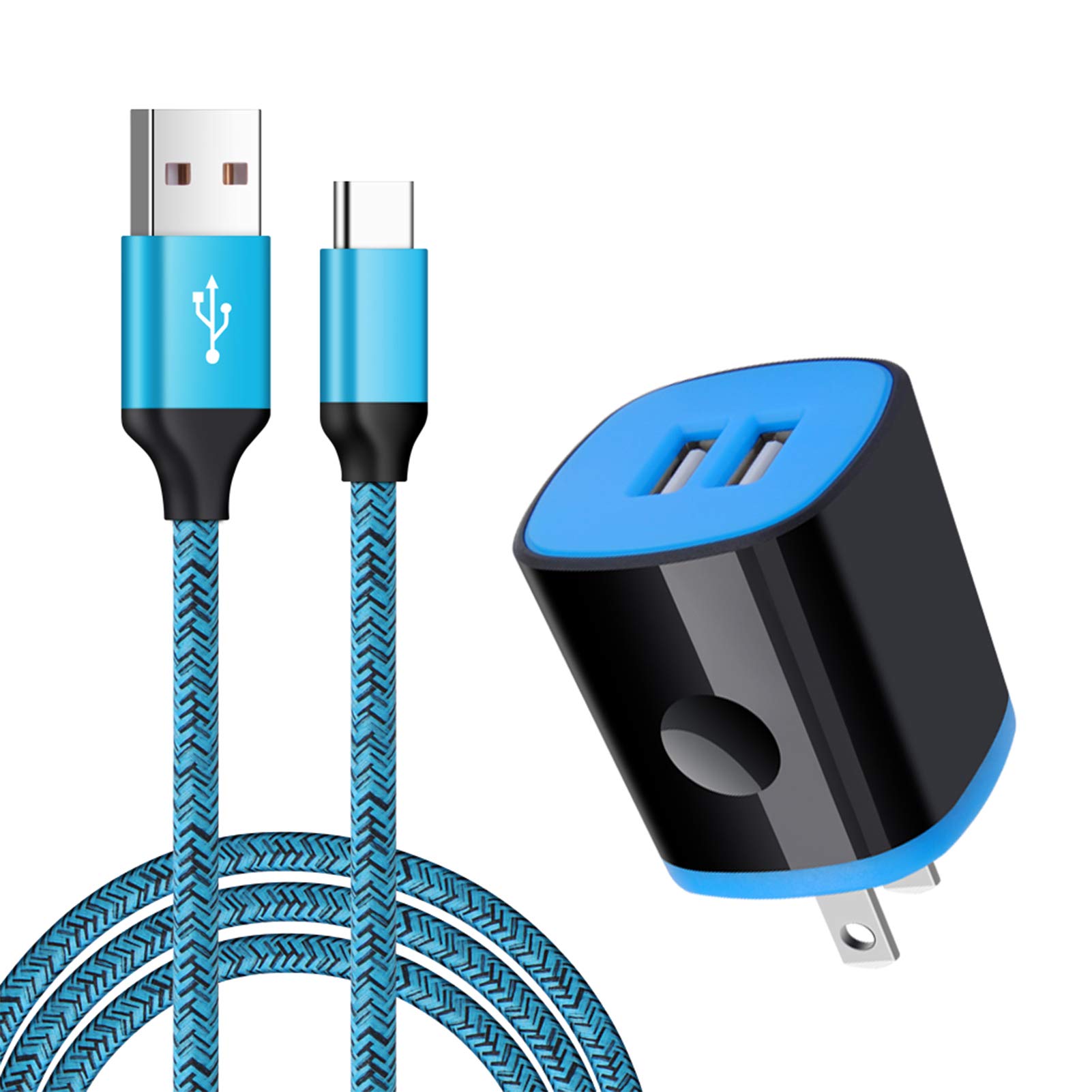Type C Wall Charger Block Fast Charging Cable for Samsung Galaxy S26 S25 S24 S23 S22 S21 FE S20 Ultra A17 A16 5G A15 A14 A56 A36 A11 A10E A51 A71 A01 A21 A20, USB Wall Plug Adapter, Type C USB Cable