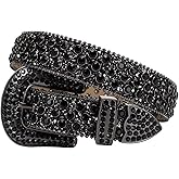 MINGSUN Rhinestone Belt - Shining Diamond Studded Belt for Men & Women - Cowgirl Cowboy Punk Y2K Style
