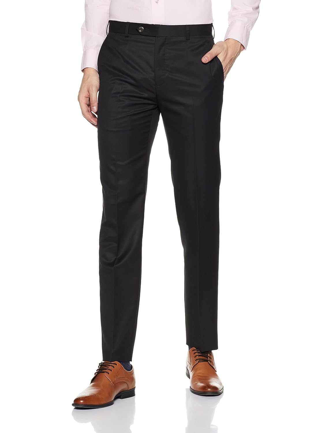 raymond men's relaxed fit formal trousers