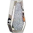 BLINGWORLD Crushed Diamond Mirror Vase Silver Flower Vases for Decor Bling Crystal Glass Vase for Room Decor, 12 Inches (Can Hold Water)