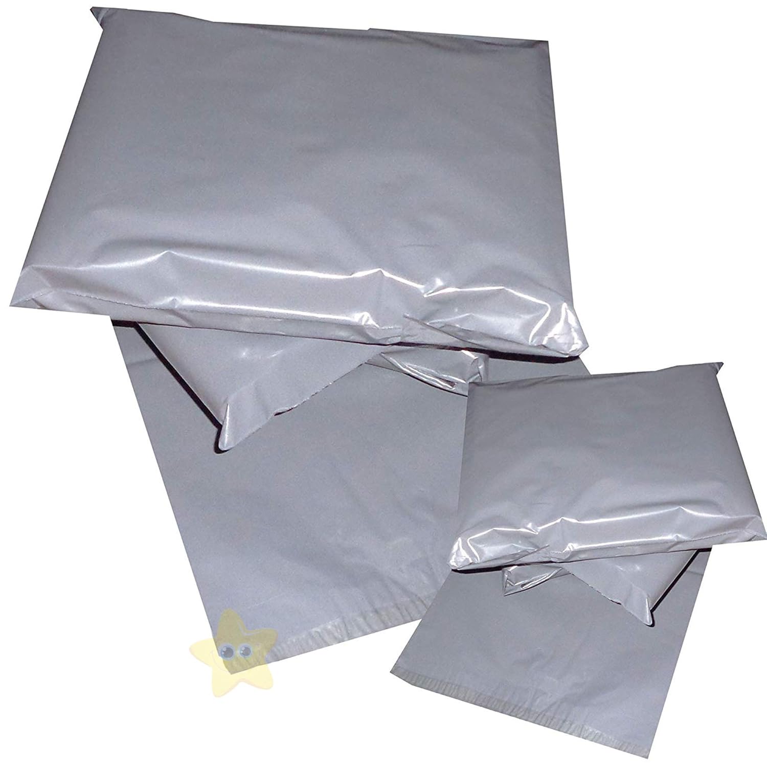 Plastic Poly Grey Mailing Bags 21x24" (533mm x 609mm) Large Polythene