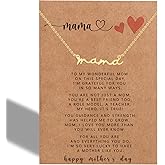 OMSEEN Mama Necklace, Gifts for New Mom First Mom Bride Birthday Christmas Gifts for Mother in Law Friend