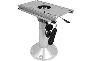 Wise 8WP23-374 Heavy Duty Boat Seat Pedestal, 2 7/8" Diameter Post, 12" to 18" Adjustable Height, with Seat Slide Seat Mount,