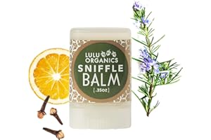 Lulu Organics - Sniffle Balm Stick With Resistance Oil, Essential Oils Blend For Congestion, Cough & Skin Care, Sniffle Stopper, Chest Rub For Congestion And Nose Balm - (Thieves Oil Scent 0.35 Oz)