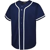 EALER BJ80 Series Mens Baseball Jersey Button Down Shirts Short Sleeve Hipster Hip Hop Sports Uniforms