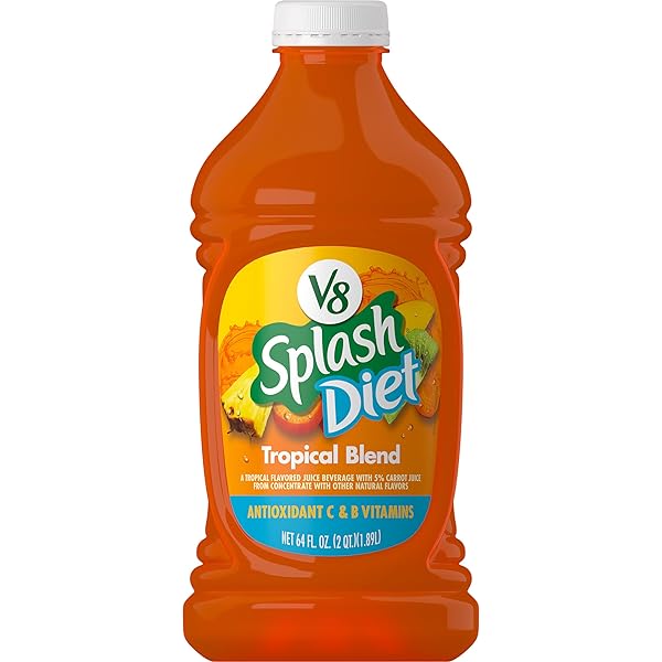 V8 SPLASH DIET TROPICAL BLEND FLAVORED JUICE BEVERAGE, 64 FL OZ BOTTLE