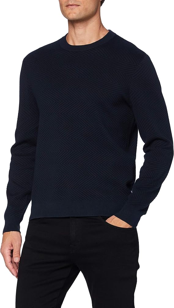 DeFacto Herren Pullover – Slim Fit, Rundhals, Langärmlig, Weicher Strick