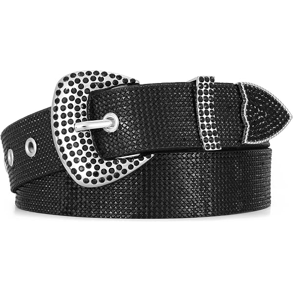 MINGSUN Rhinestone Belt for Women Fashion Western Belts  display picture 3