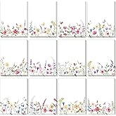 Chiisong 12 Pads Wildflower Sticky Notes Flower Sticky Notes 3 x 4 Inches Floral Notepad Cute Summer Adhesive Memo Reminder Floral Memo Pads Flower Notepads for Women Journal Office Spring Gifts