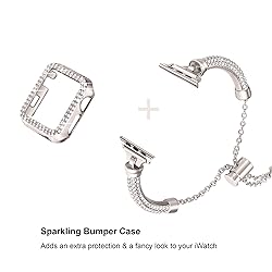 Secbolt Bling Band and Case Compatible with Apple