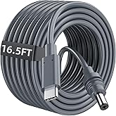 DuHeSin for Starlink Mini Cable, 16.5FT / 5M for Starlink Mini USB C to DC Power Cable Cord 100W Input, Waterproof USB Type C