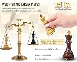 Vonset Portable Tournament Chess Set, Foldable