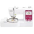 Brother PE545 Embroidery Machine, Wireless LAN Connected, 135 Built-in Designs, 4" x 4" Hoop Area, Large 3.7" LCD Touchscreen, USB Port, 10 Font Styles