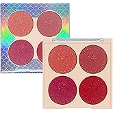 4-Color Lipstick Palette with Applicator &ndash; Velvet Matte Lip &amp; Cheek Tint | Long-Lasting, Waterproof, Highly Pigmented | All-in-One Lip Palette for Every Occasion