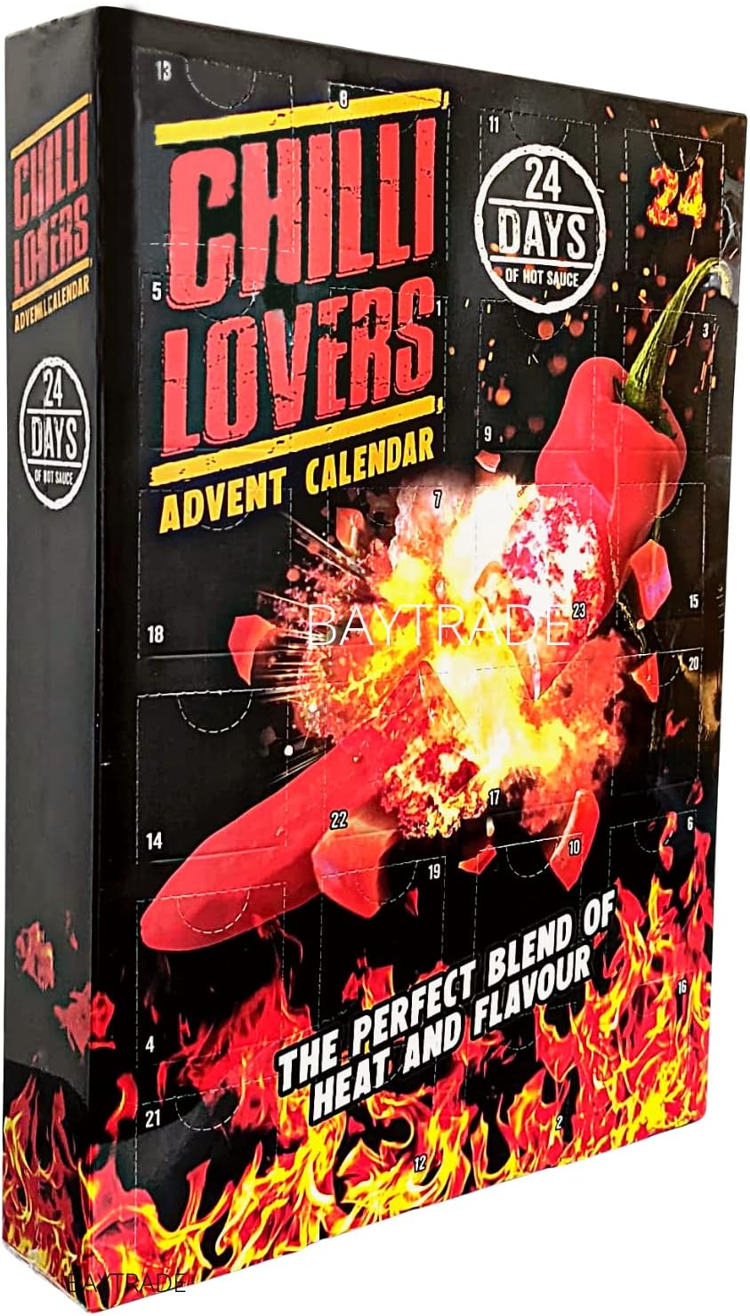 Advent Calendars - Hot Sauce Advent Calendar 2023 - Chilli Advent calendar 2023-24 Days Chilli Sauce - Christmas Food Advent Calendar Men Women Vegan Vegetarian - Advent Gifts Christmas Adults