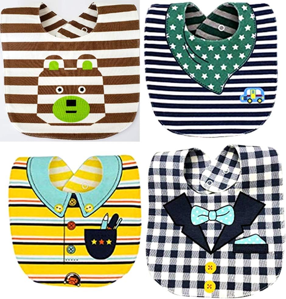 FANCYBIBS Baby Toddler Infant Boys Girls Drool Drooling Bibs Bowtie Tuxedo Bow Neck Tie Burp Cloths Unisex Pack
