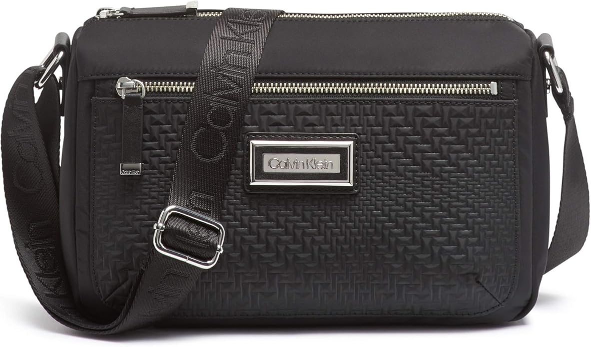 Calvin Klein Belfast Nylon Key Item Small Crossbody, BLACK Handbags