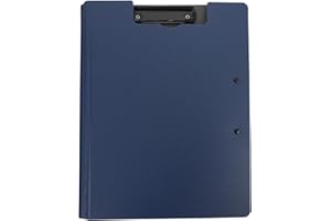 Alipis Portable Blue Dual-Clip Hard Surface Writing Clipboard File Organizer for Office and Students