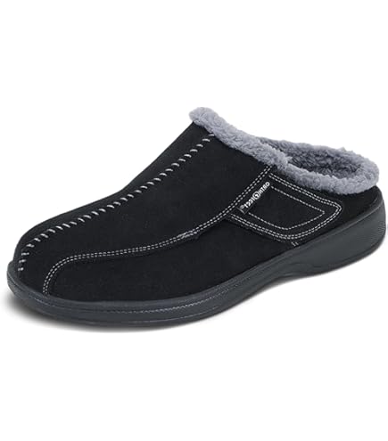 Leather Slippers For Men Evans Aristocrat Scuff Mens Black