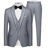 MAGE MALE Men's 3 Pieces Suit Elegant Solid One