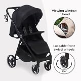 My Babiie MB160 Pushchair Birth to 22kg 4 Wheel Suspension Black Leopard view 7