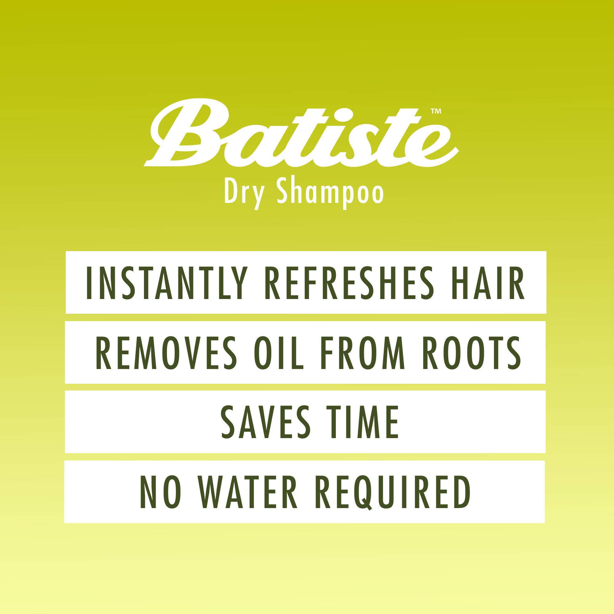Batiste Dry Shampoo, Tropical Fragrance, 6.73 fl. oz. (Pack of 3)