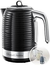 Russell Hobbs Inspire Electric Cordless Kettle 1.7L 3KW Black Textured