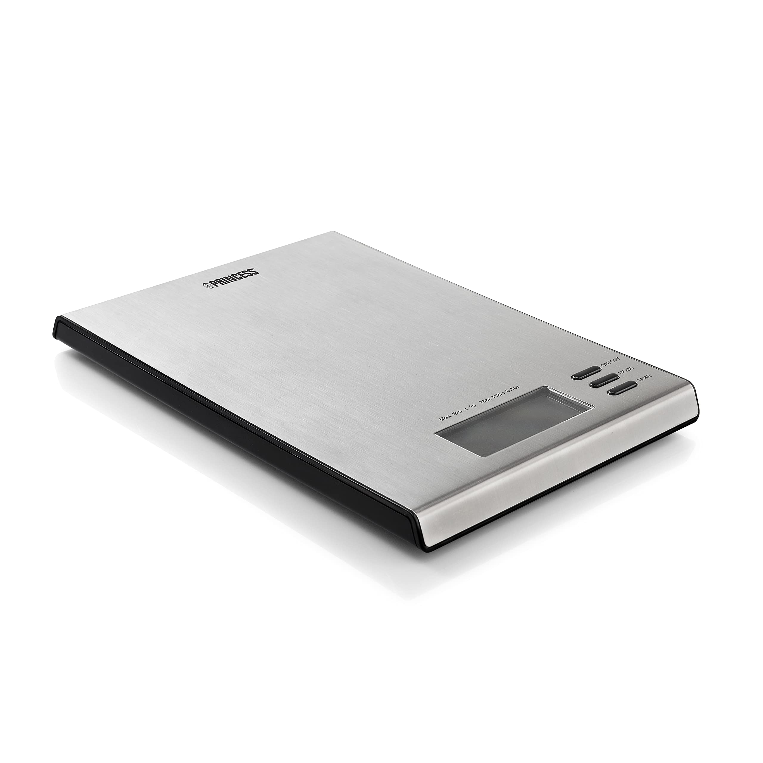 Princess 01.492943.01.001 492943 Kitchen Scale, Stainless Steel, 5kg Capacity, Battery Powered, 5 kilograms