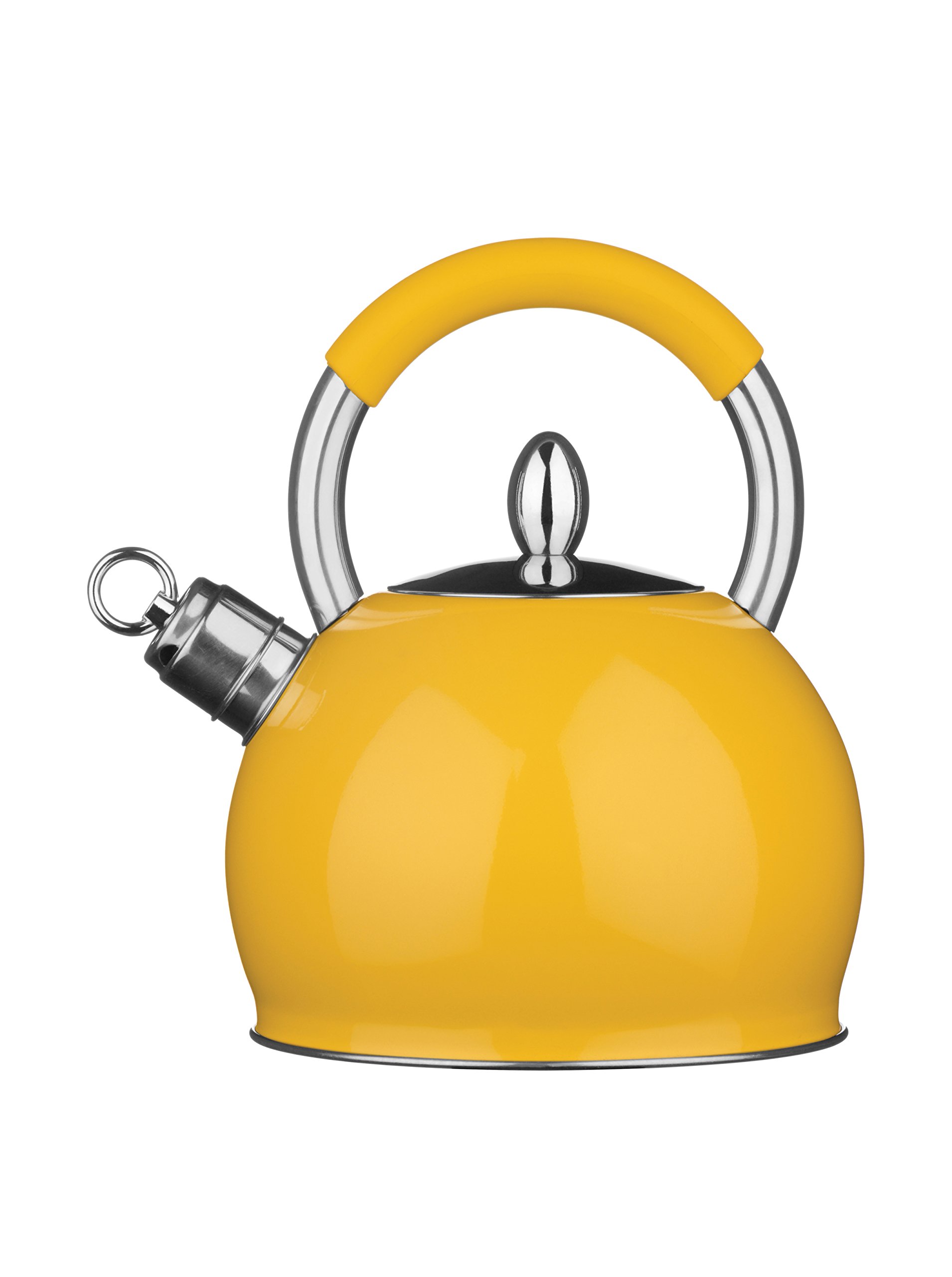 Maison by Premier - Yellow Whistling Kettle - 2.4 Ltr - Retro design