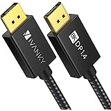 DisplayPort Cable 1.4, iVANKY 8K DP Cable 6.6ft [8K@60Hz, 4K@144Hz, 1080P@240Hz], Support HBR3, 32.4Gbps, HDCP 2.2, HDR, Comp