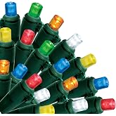 Brite Star 50 Lt Micro Mini LED Lights, Multi/Pure White, Green Wire