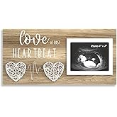 EURSET Baby Sonogram Picture Frame for Standard 4" x 3" Ultrasound Photo - Pregnancy Announcements Ideas - Gender Reveal Baby-Shower Gifts - New Mom Expecting Parents to Be Keepsake Gift