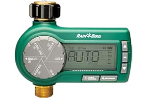 Rain Bird 1ZEHTMRP Premium Pro-Grade Electronic Digital Hose End Timer/Controller, One Zone/Station, Battery Operated, Brass 