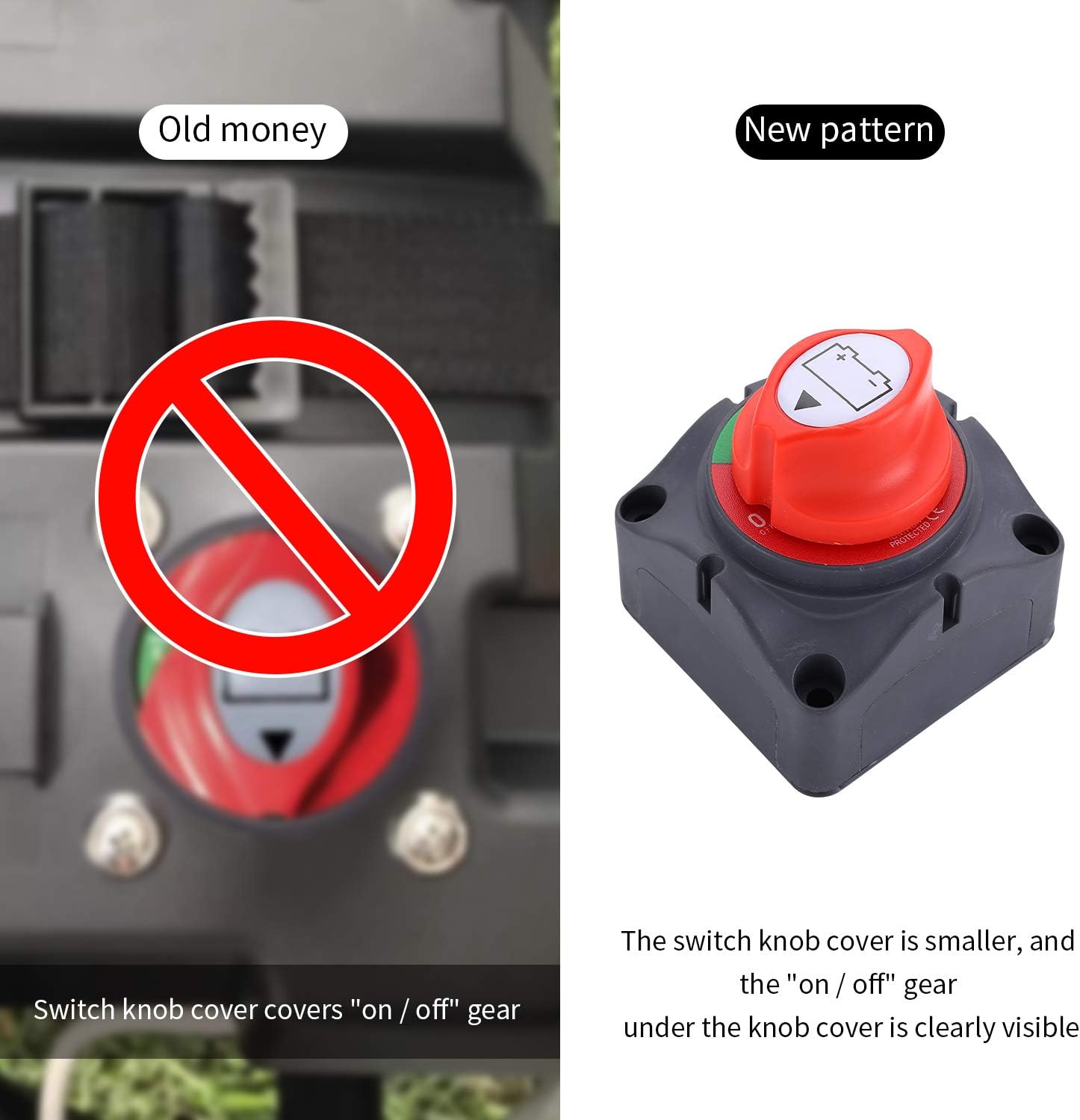 CoCsmart Battery Disconnect Switch, 12V-48V Battery Isolator Switch Master Power Cut Off Kill Switch Waterproof Marine Switch for Car RV Boat Truck ATV Vehicles: Automotive