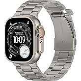 Suphart No Tool Needed Bands Compatible with Apple Watch Band 49mm 46mm 45mm 44mm 42mm for Men Women, Detachable Metal Strap for iWatch Ultra 3/2/1 Series 11 10 9 8 7 6-1, SE (Titanium)