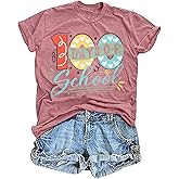 ASTANFY 100 Days of School Shirt Women 100 Days Teachers T-Shirt Back to School Shirts Teacher Gift Tees