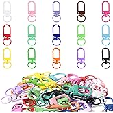 45 Pcs Small Lobster Claw Clasps, 32mm Colorful Metal Swivel Snap Hooks, Keychain & Bag Charm Connectors for Jewelry Making, DIY Craft Projects, Dog Tag, Keychain Clip (15 Colors)