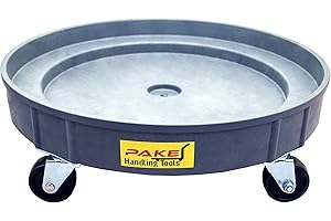 Pake Handling Tools - Heavy Duty Durable Plastic Drum Dolly 900 lbs. Capacity 30 Gallon 55 Gallon Drum Cart