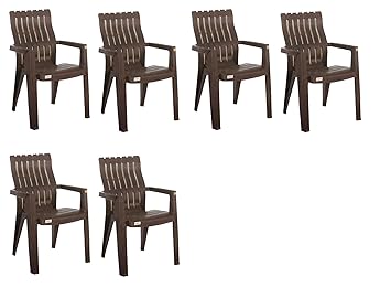 VARMORA LUMBO Chair (Set of 6) (Teak Wood Color)