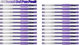 Sargent Art Purple Gel Pens, 24 Count