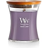 WoodWick Amethyst & Amber Gifts for Women and Men, 9.7 oz Medium Hourglass Candle with Crackling Wick