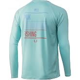 Huk Men's Pursuit Hogzilla | Long Sleeve Performance Fishing Shirt with +30 UPF Sun Protection, Seashell Pink, Small