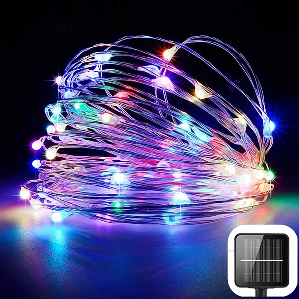 LED-Lichterkette, 12 m / 22 m, Kupferdraht, Solarlampe, Dekoration