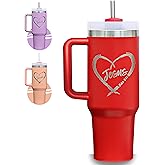 Christian Gifts for Women – 40oz Tumbler with Bible Verse, Baptism or Birthday Faith-Based Religious Gift, Jesus Cup (Radiant Red)