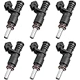 7531634 Fuel Injectors 6 Holes 6Pcs, Compatible with 2006-2012 BMW 328i 330i 530i 128i X3 X5 Z4 525i 528i 325xi 3.0L Engine, Replace# 13537531634