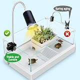 PewinGo Tortoise Heat Lamp Kit 2x50W UVB UVA Basking Clamp Stand view 2